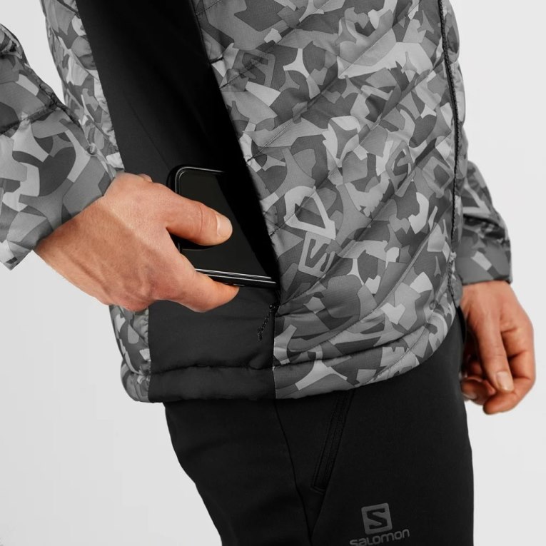 Camo Salomon Essential Xwarm Down Men's Insulated Jackets | IE HG2831